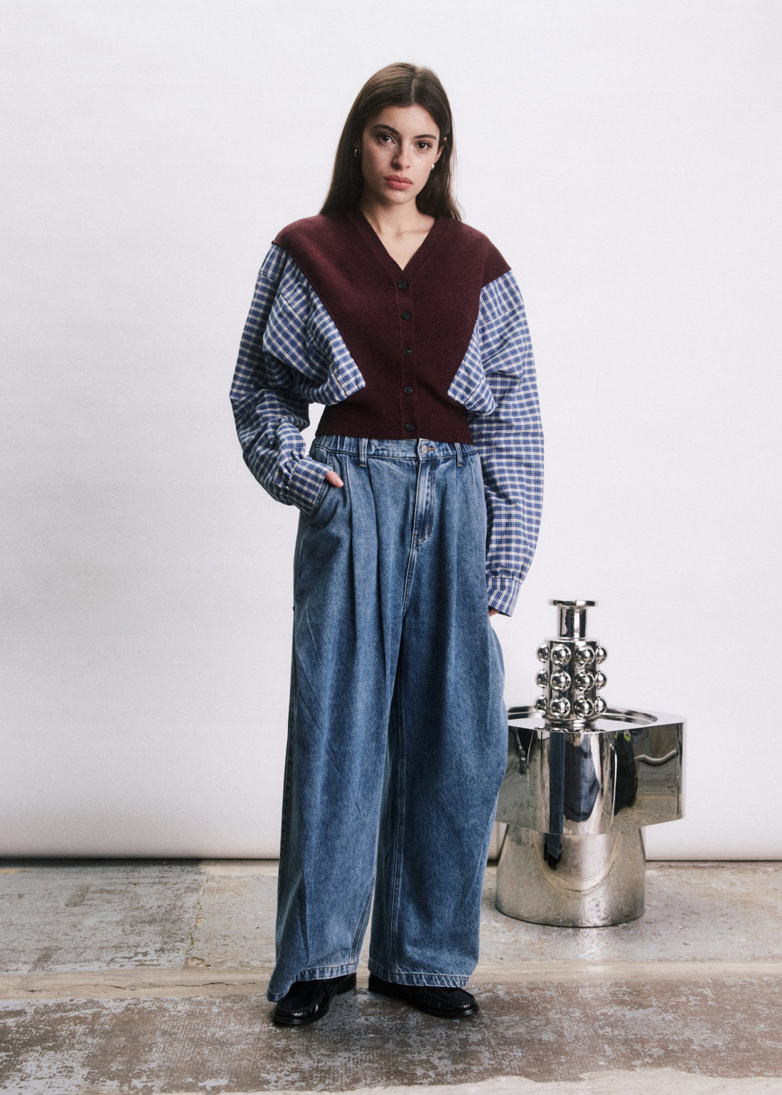 Cardigan Clark I BORDEAUX - JJ26M474-BORDEAUX-1.jpg